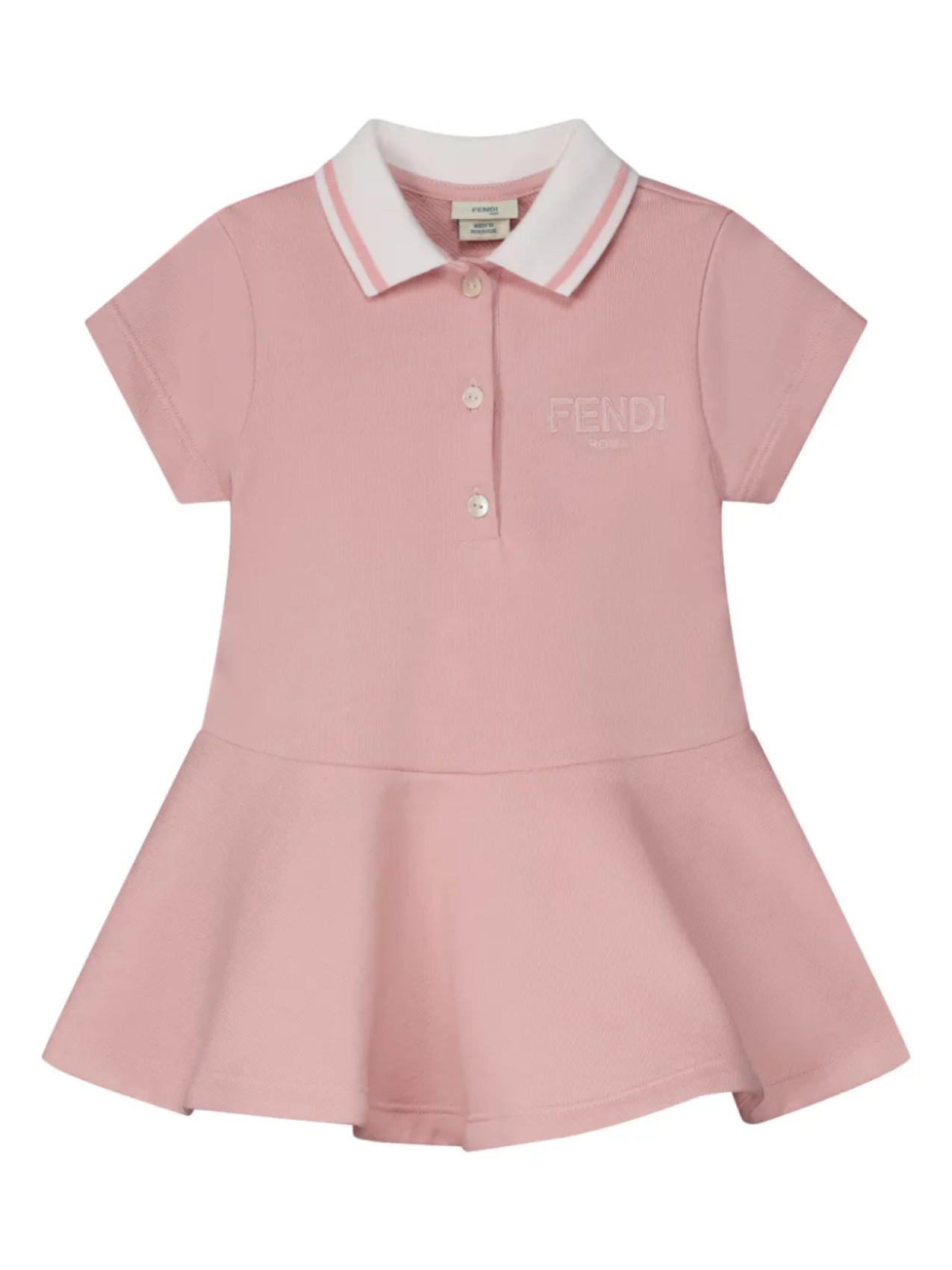 

Платье с воротником поло Fendi Kids, розовый