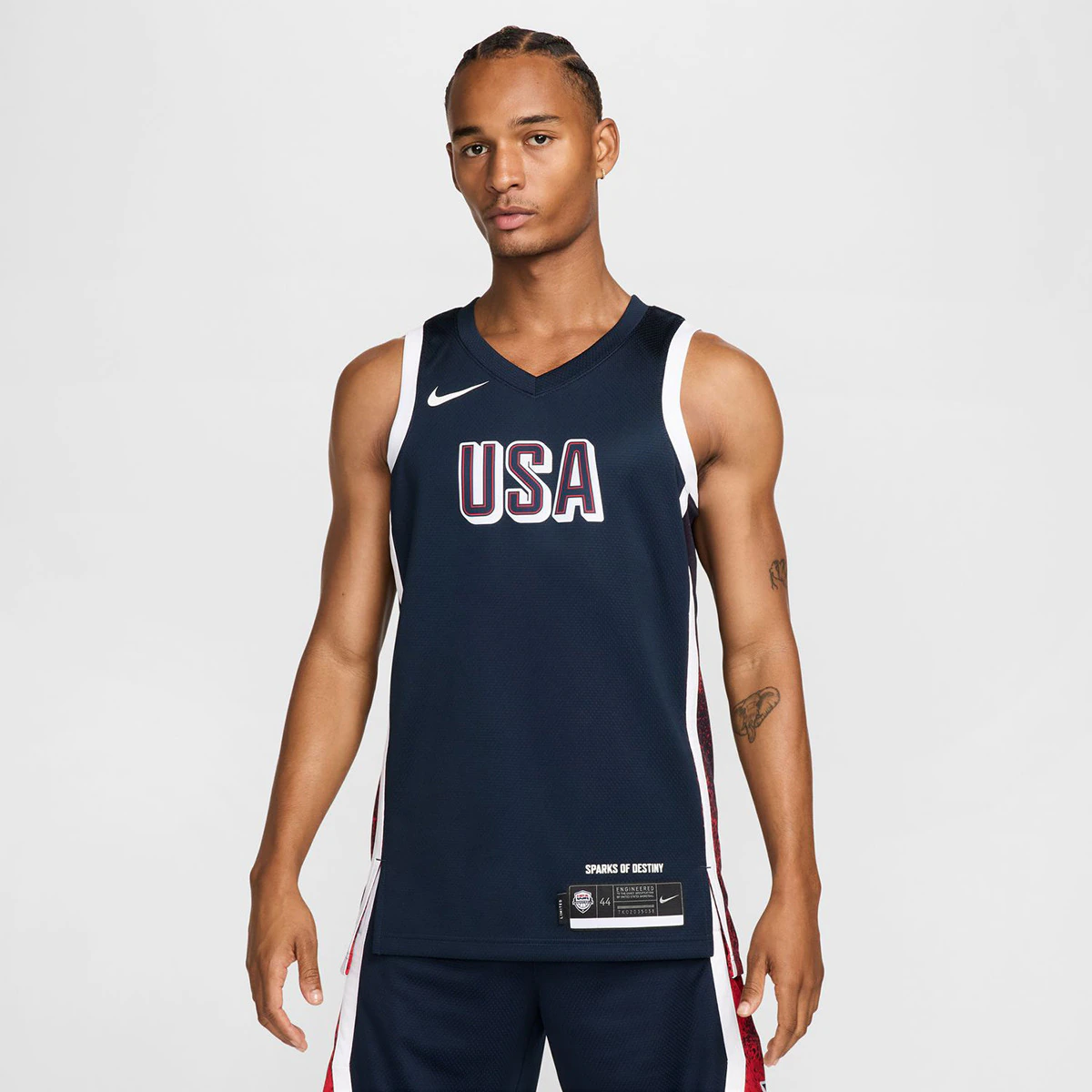 

Nike Мужская баскетбольная выездная майка 2024 Limited USA, темно-синий