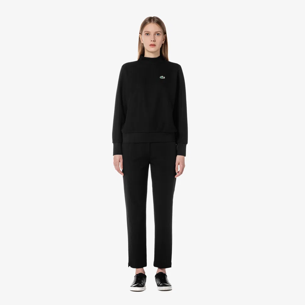 Брюки женские Lacoste базовые осенние, черные
