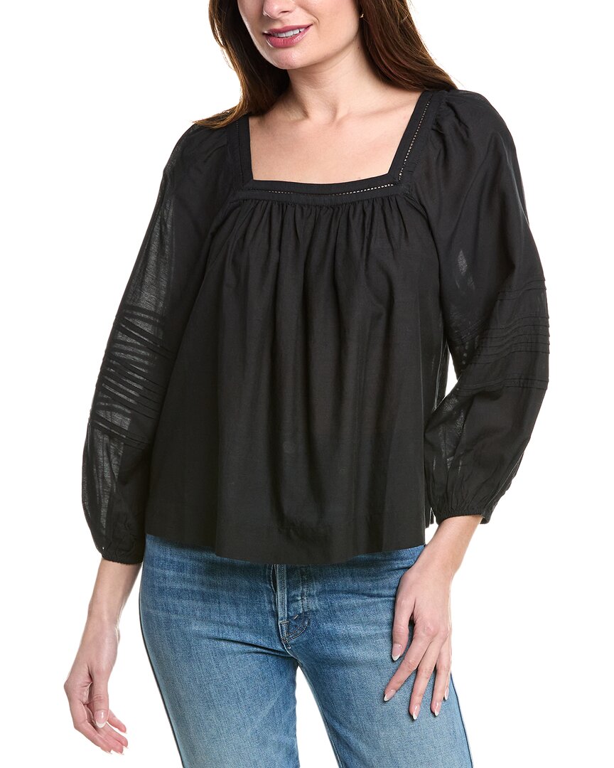 

Топ Madewell Flowy, черный