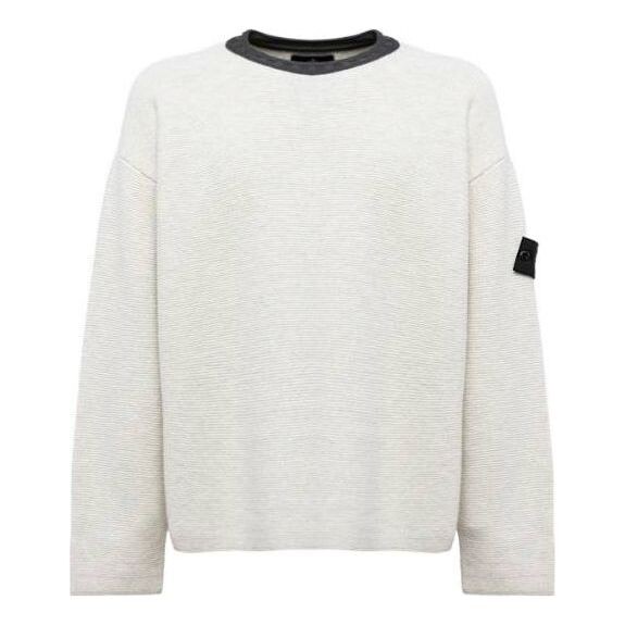 

Свитер shadow project contrast collar crew knit 'plaster' Stone Island, белый