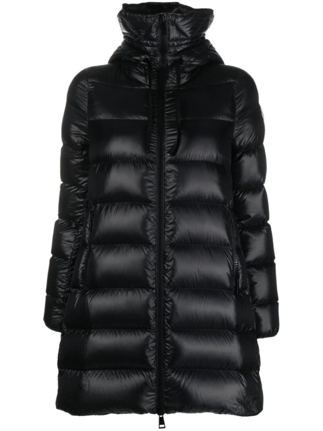 

Moncler длинный пуховик Suyen, черный