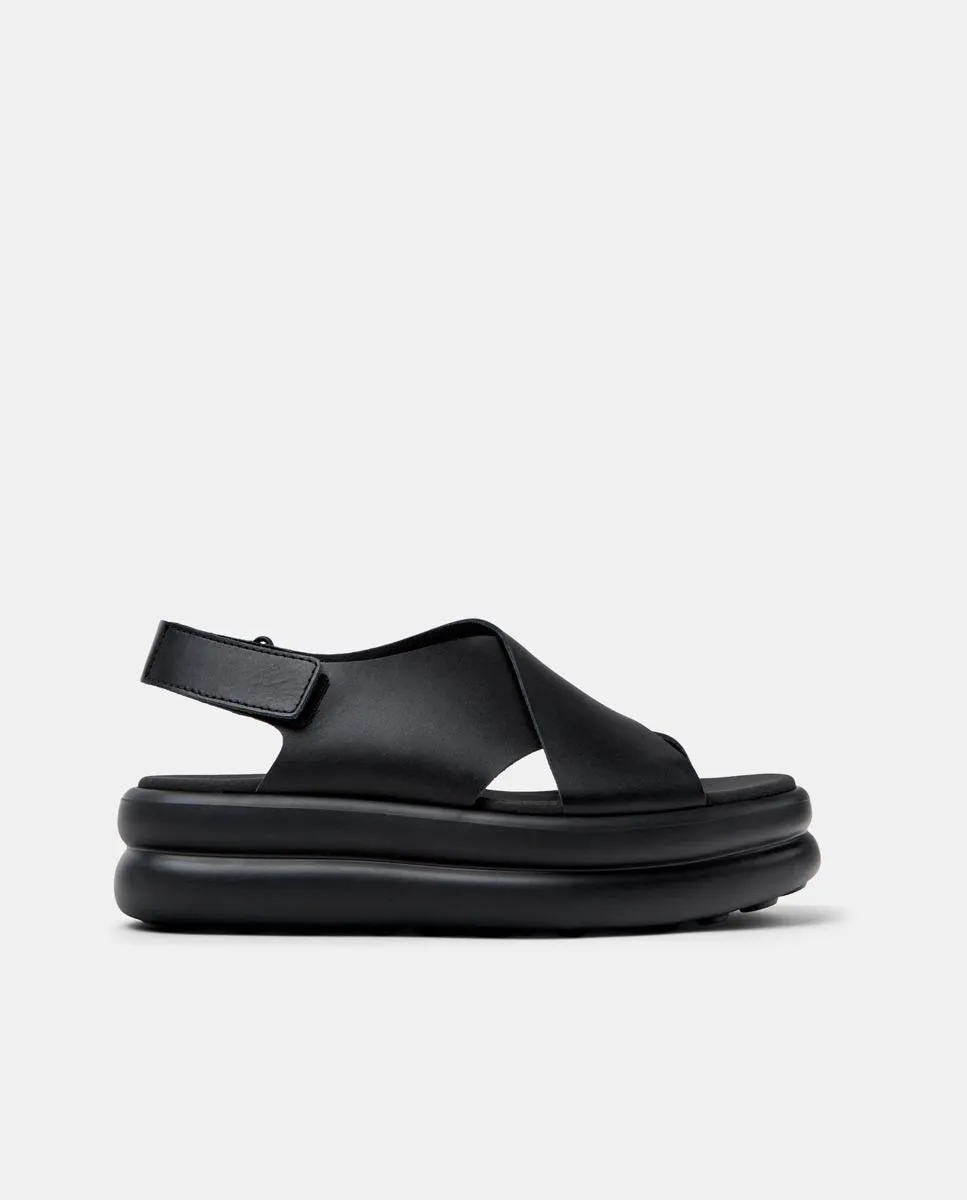 Сандалии женские на платформе Pelotas Flota Up из кожи Camper, черный