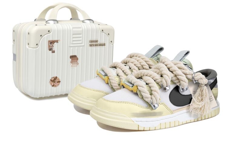 

Кроссовки Nike Air Dunk Jumbo Skateboard Shoes Men Low-Top Beige Black/Gray