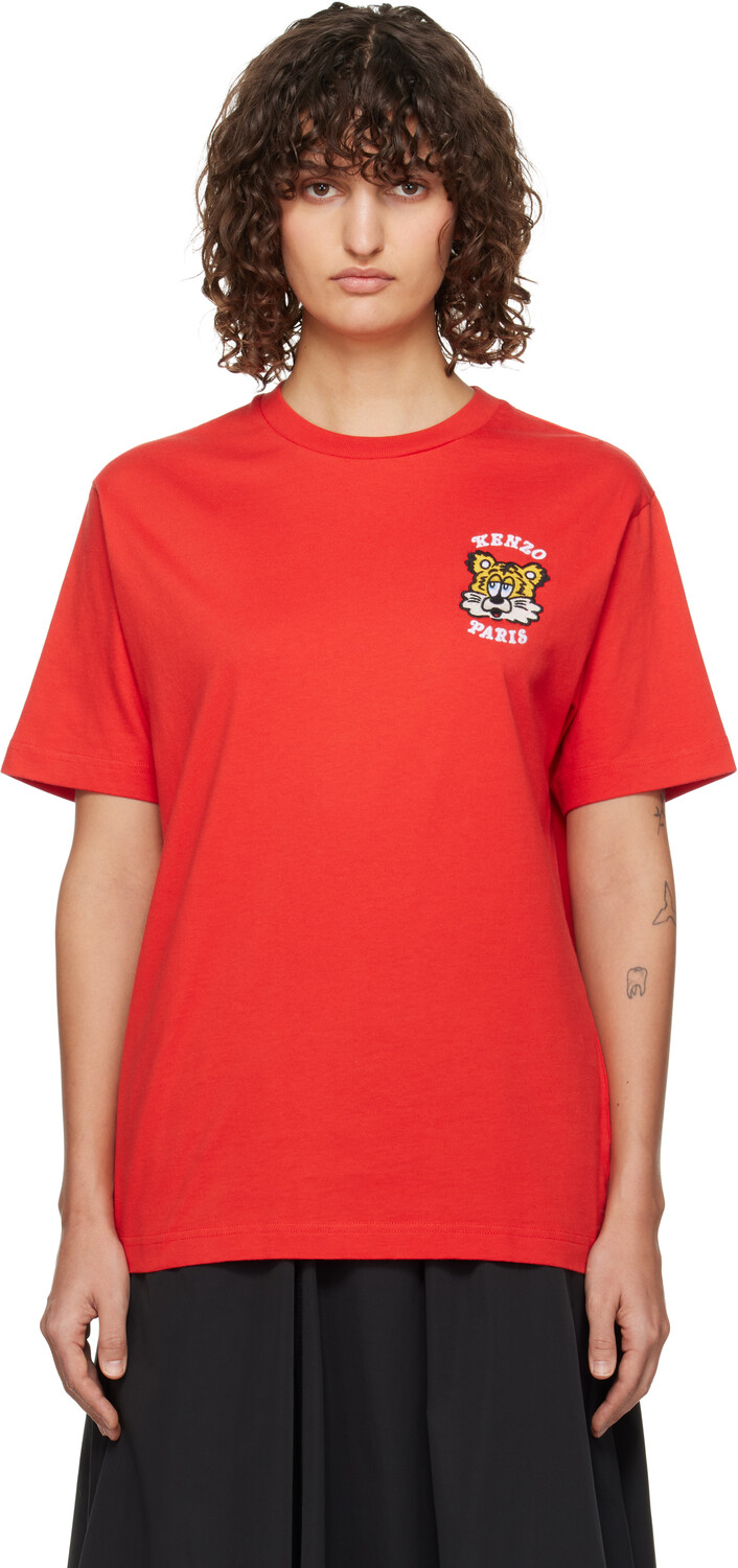 

Футболка с вышивкой Red Paris VERDY Edition Kenzo, Deep orange