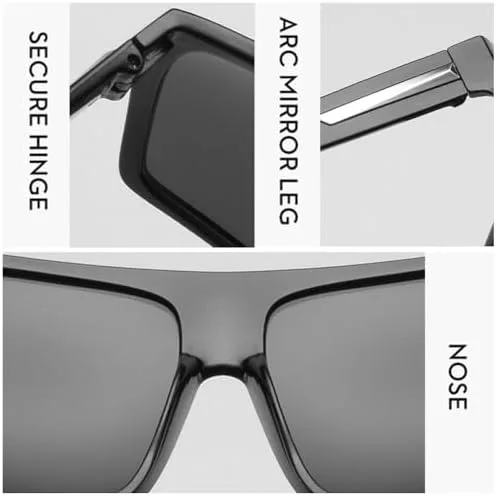 

Модные винтажные солнцезащитные очки для женщин, большие солнцезащитные очки с крупными черными линзами, защита от УФ-излучения UV400, трендовые очки MTZJH, C1 Black