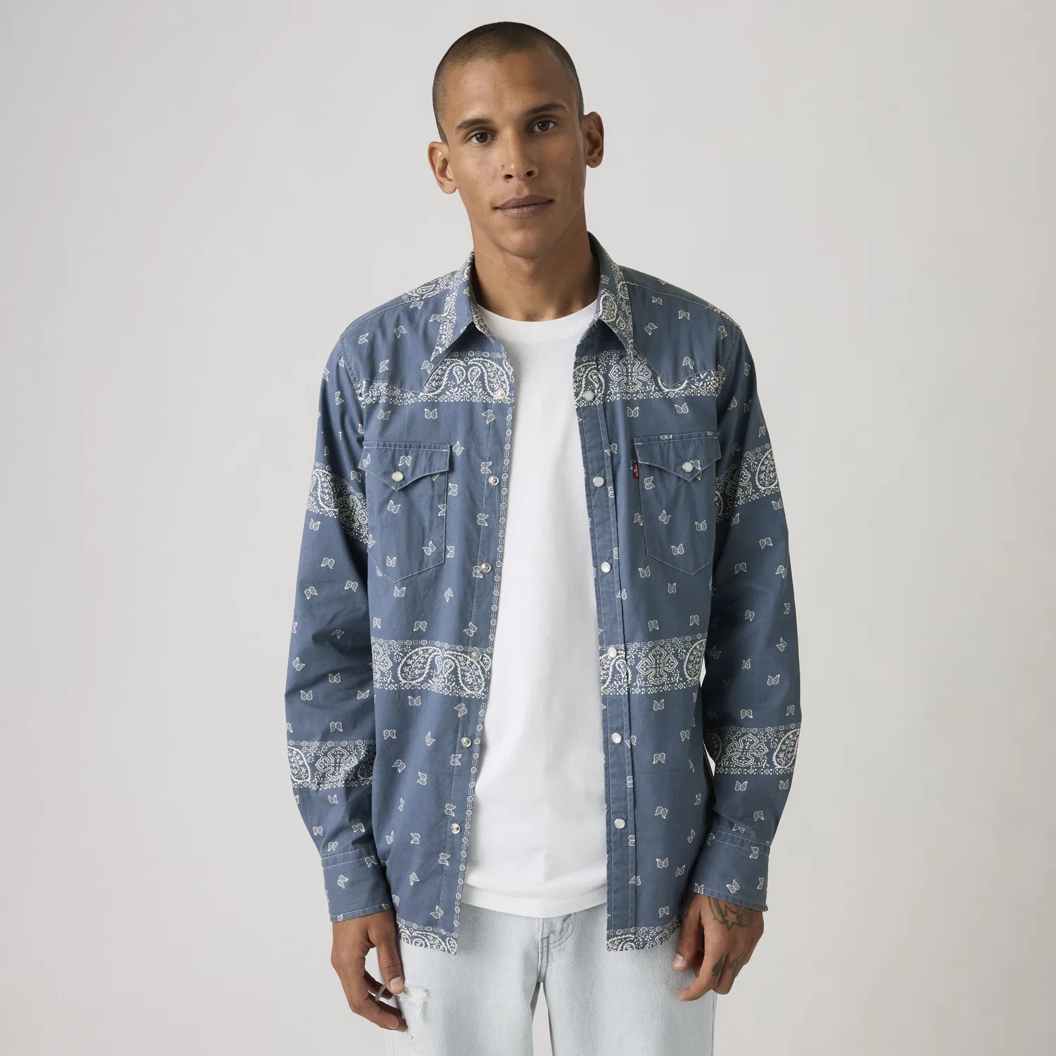 Классическая рубашка в западном стиле стандартного кроя Levi's, Blue