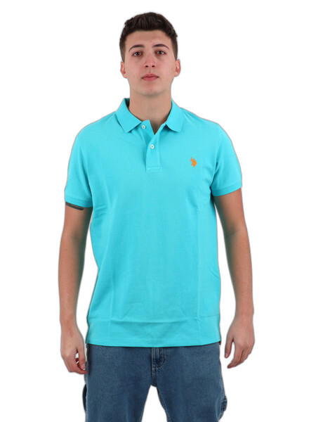 

Поло U.S. Polo Assn. однотонное, светло-голубой