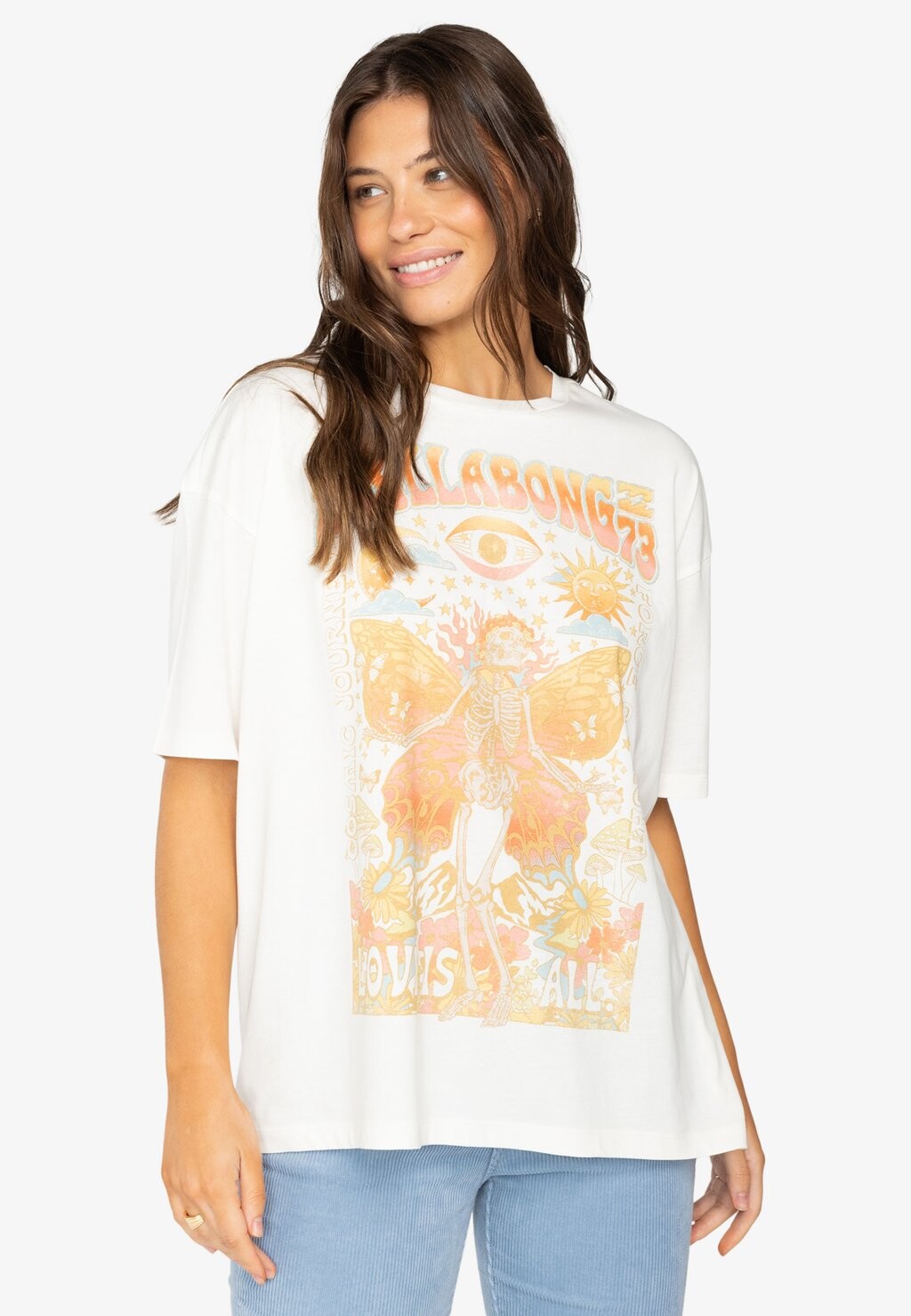 

Принт на футболке LOVE IS ALL Billabong, белый