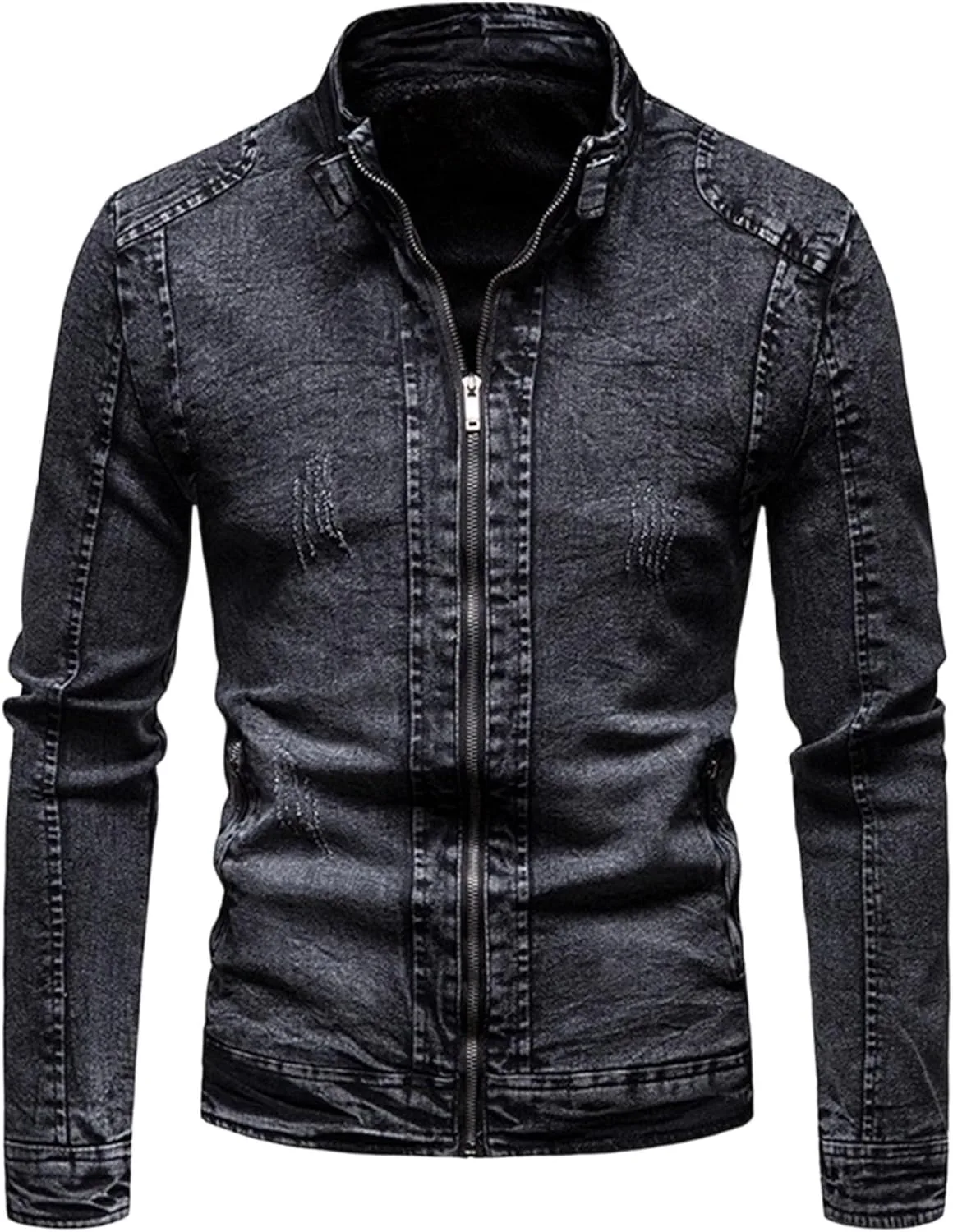 Мужская джинсовая куртка Vintage Jean Trucker, весна-осень, ковбойская, повседневная, рабочая, легкая куртка Generic, черный