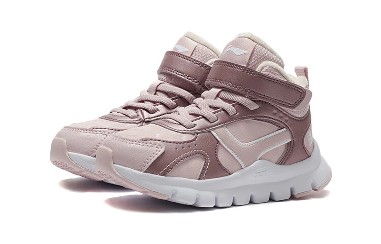Кроссовки LINING YOUNG Kids Lifestyle Shoes PS Mid-top Pink — фото 3