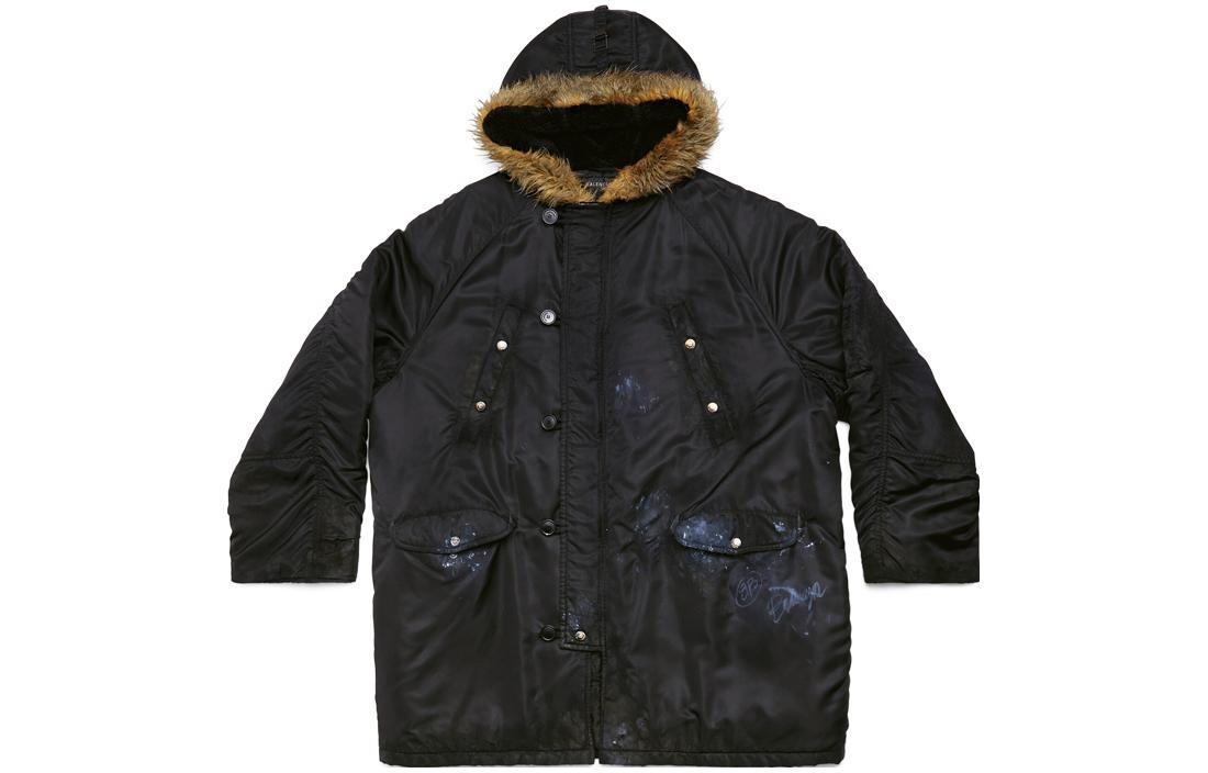 

Пальто мужское черное Balenciaga, черный