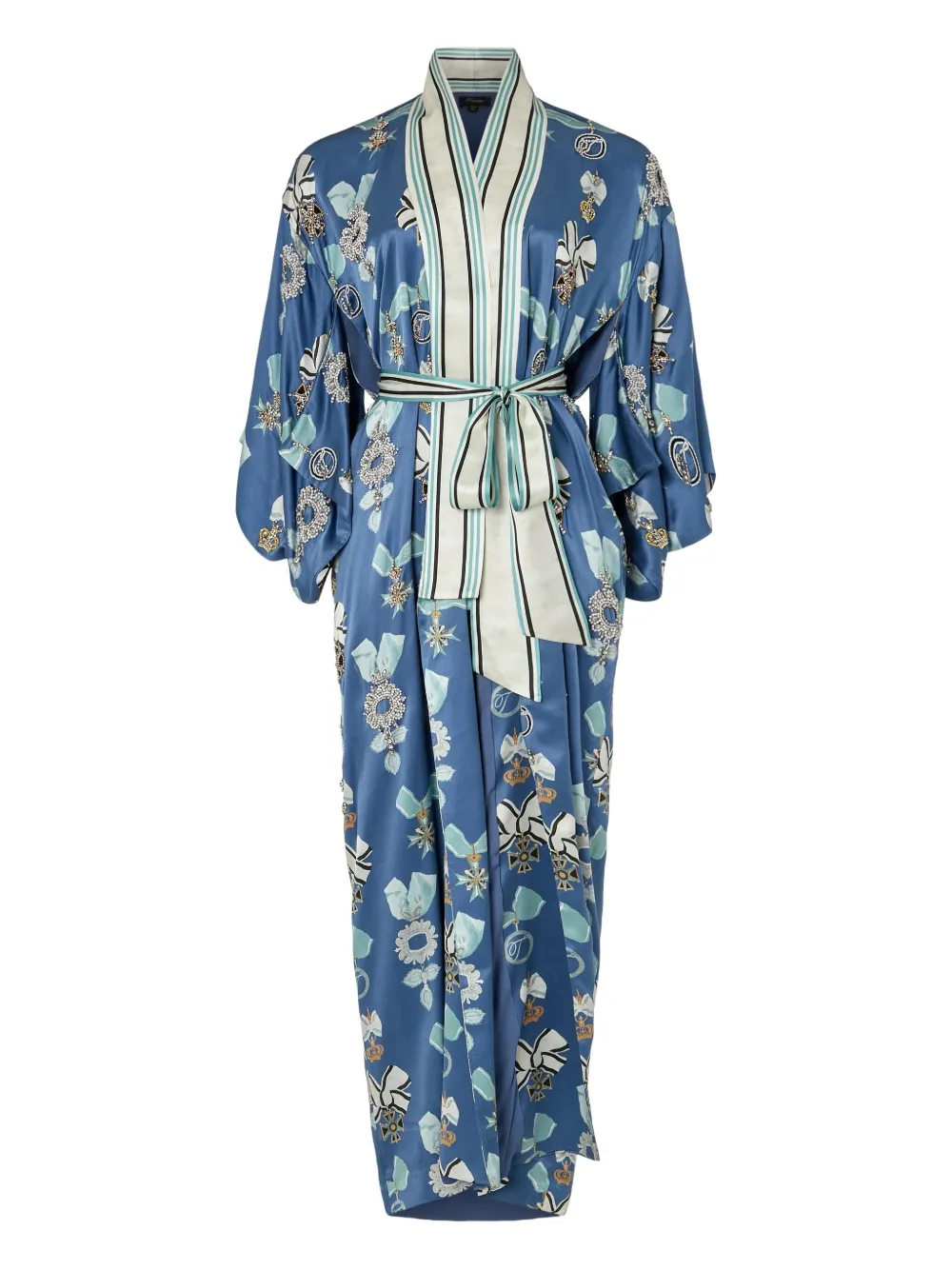 

Шелковый халат Temperley London, синий