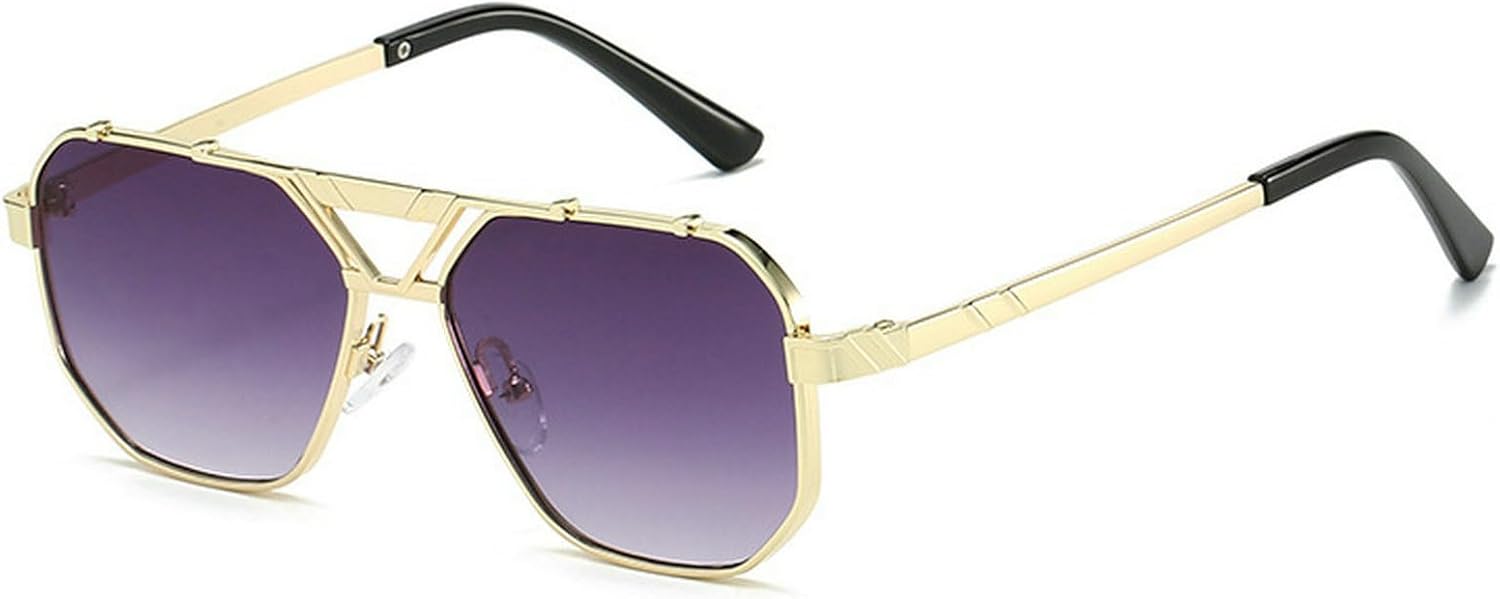 

Солнцезащитные очки Suqare Pilot 2025 для женщин и мужчин, металлическая большая оправа, защита от УФ-излучения UV400, ретро-стиль, роскошные солнцезащитные очки, повседневные очки для активного отдыха mincl, Gray