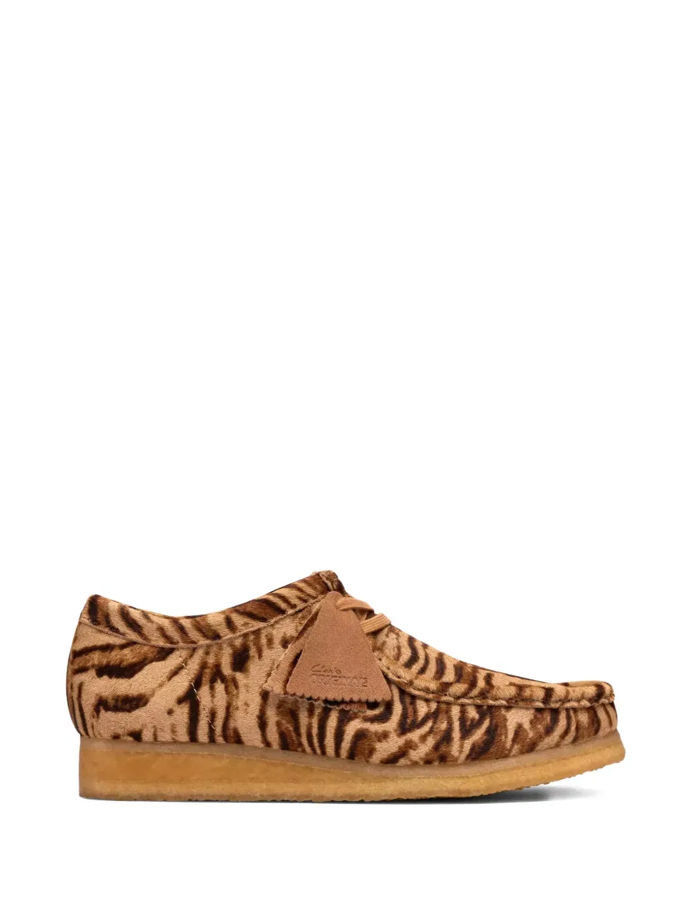 Ботинки Wallabee с тигровым принтом в стиле «дезерт» Clarks Originals, коричневый