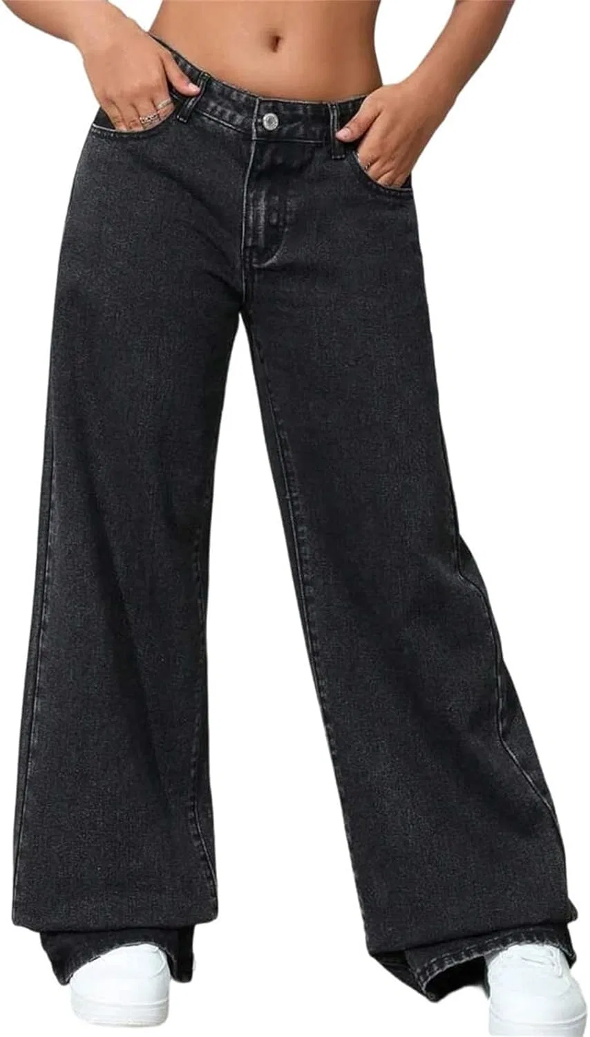 Джинсы прямые, хлопковые, повседневные, Women’S Straight Leg Cotton Blend Denim Jeans, Xt-fykjnz-by787-11