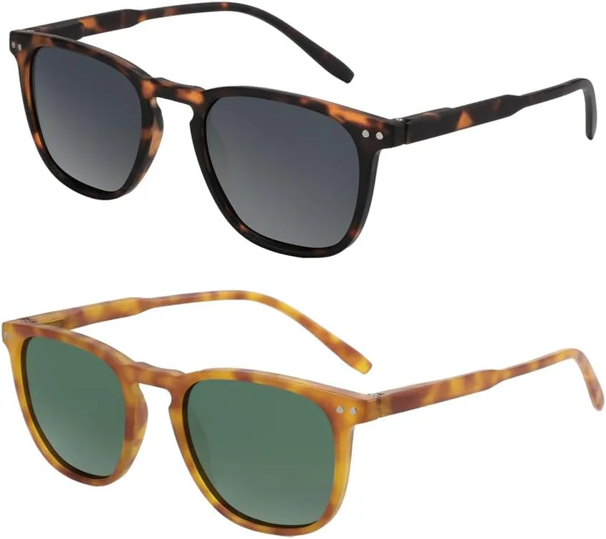 

Комплект из 2 поляризованных солнцезащитных очков для женщин и мужчин в винтажной оправе с защитой от УФ-излучения, очки для вождения SZVVBKK, C10 2 Pack