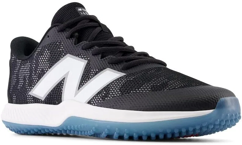 Бейсбольные кроссовки New Balance FuelCell 4040v7 Turf Trainer унисекс, Black Optic White Ice Blue — фото 4