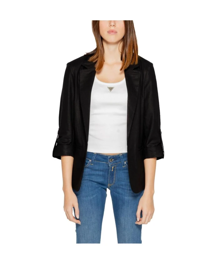 

Черный льняной блейзер для современной женщины Only, черный