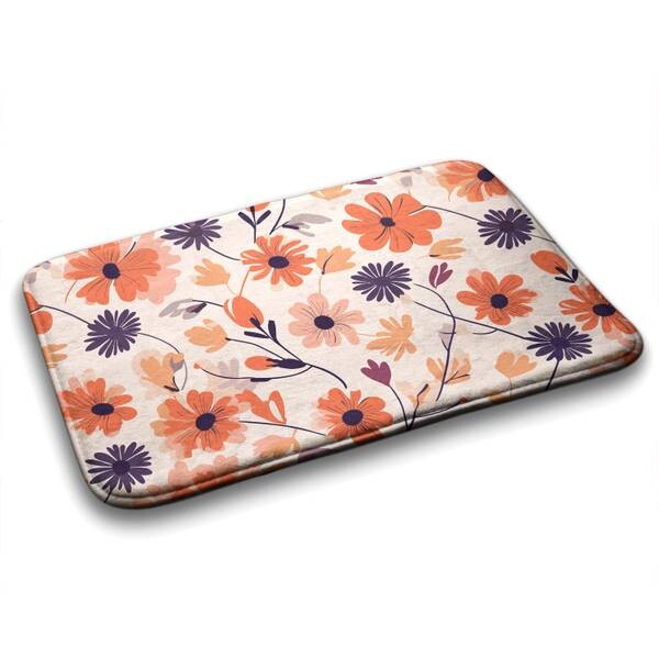 

Коврик для ванной Tulup Florales Muster, 90x1x90 см, оранжевый