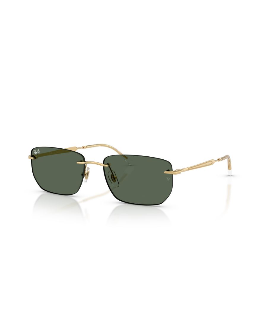 

Солнцезащитные очки унисекс с геометрическим рисунком, RB3768 Ray-Ban, Arista Gold, Green