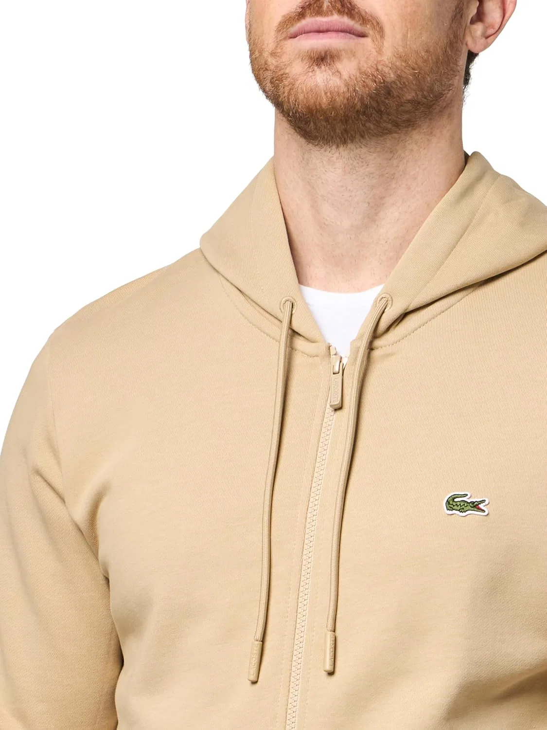 Толстовка на молнии Lacoste, хлопковый флис, Viennese — фото 3
