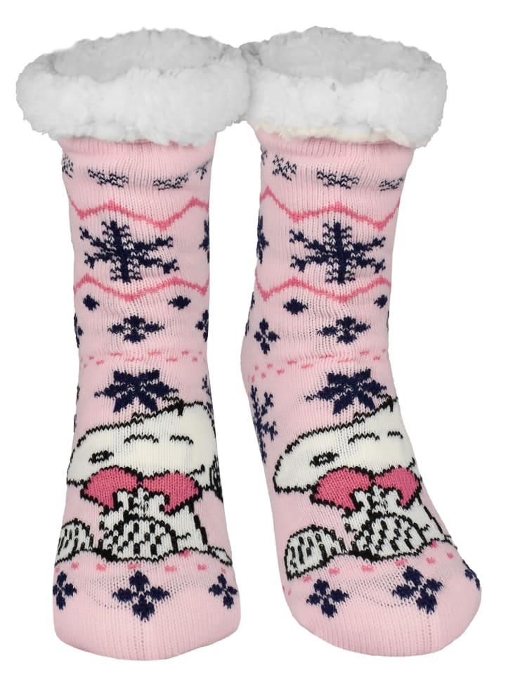 

Носки Peanuts Snoopy для дома, носки для дома, уютные носки, носки розового цвета Snoopy