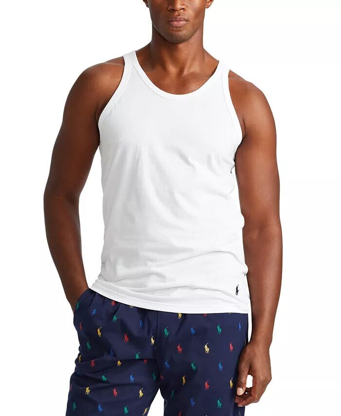 

Мужские классические майки облегающего кроя, 3 шт Polo Ralph Lauren, белый