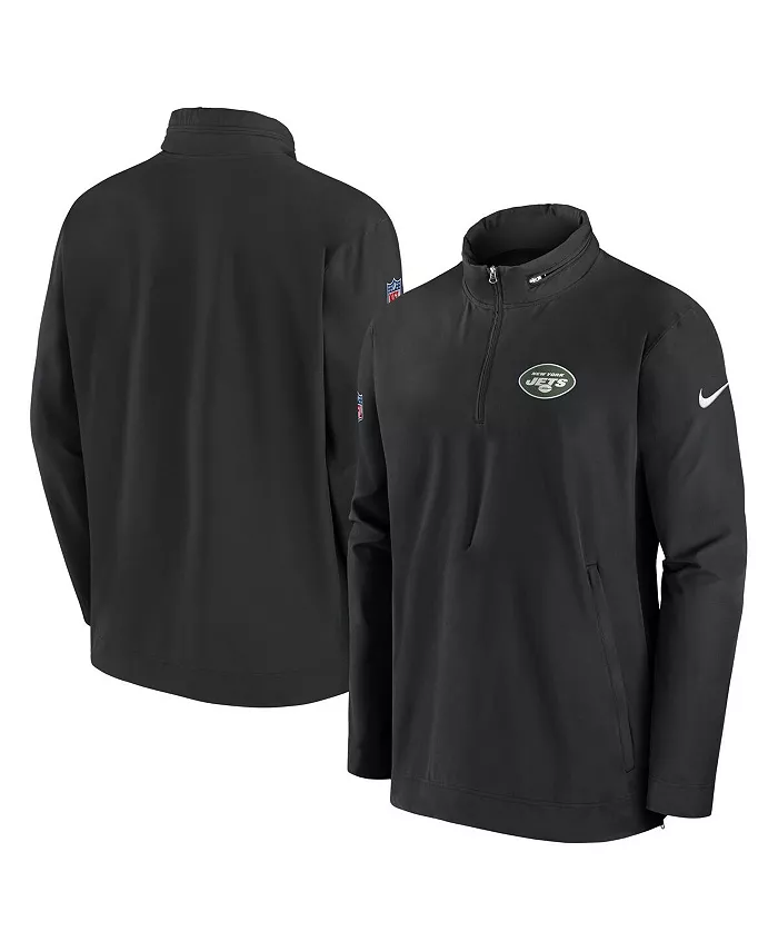 

Мужская черная полузастегивающаяся куртка New York Jets Sideline Coach Nike