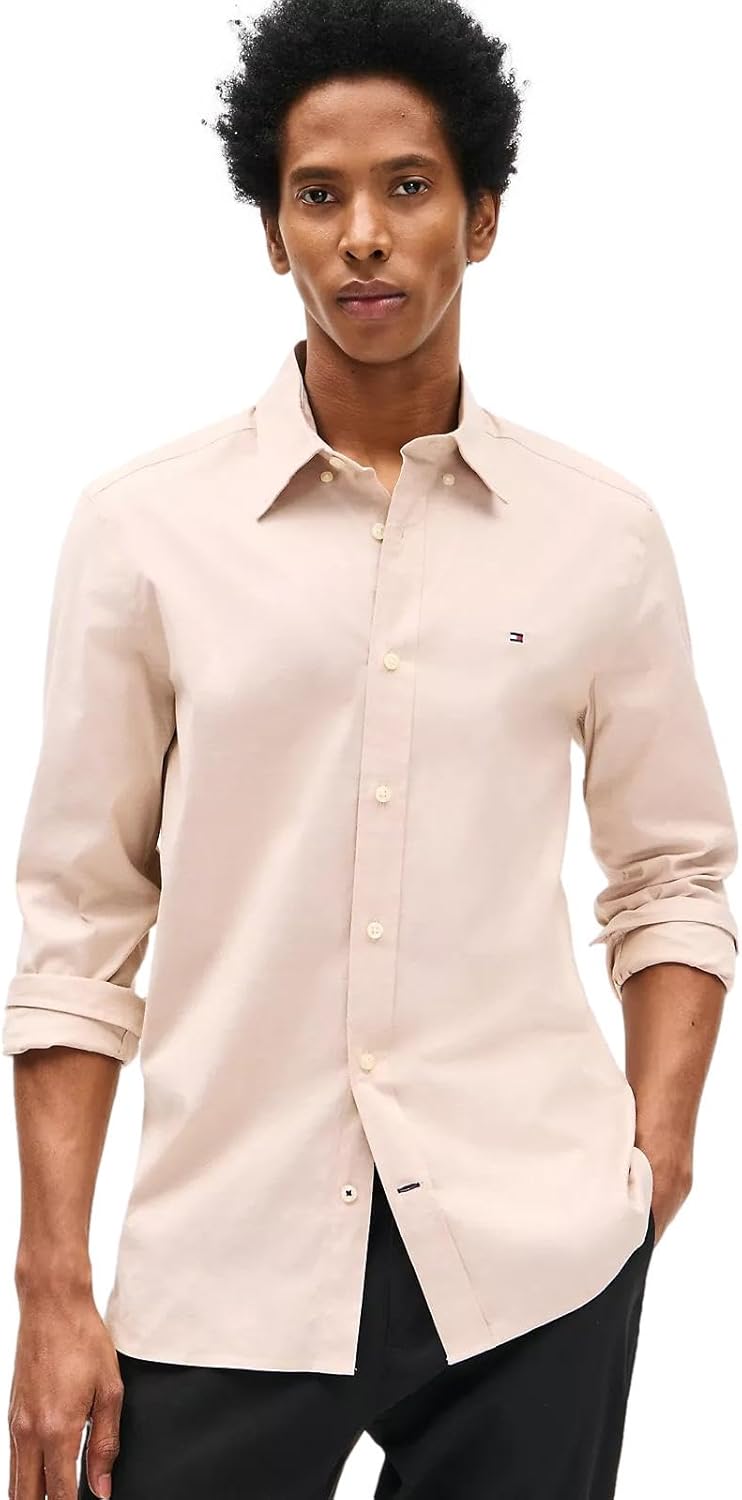 

Мужская фирменная рубашка TOMMY HILFIGER с длинным рукавом и застежкой на пуговицы, классического кроя, коллекция 2025 года, Trench