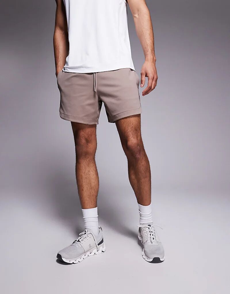 

Шорты для бега вафельные серо-коричневые ASOS 4505