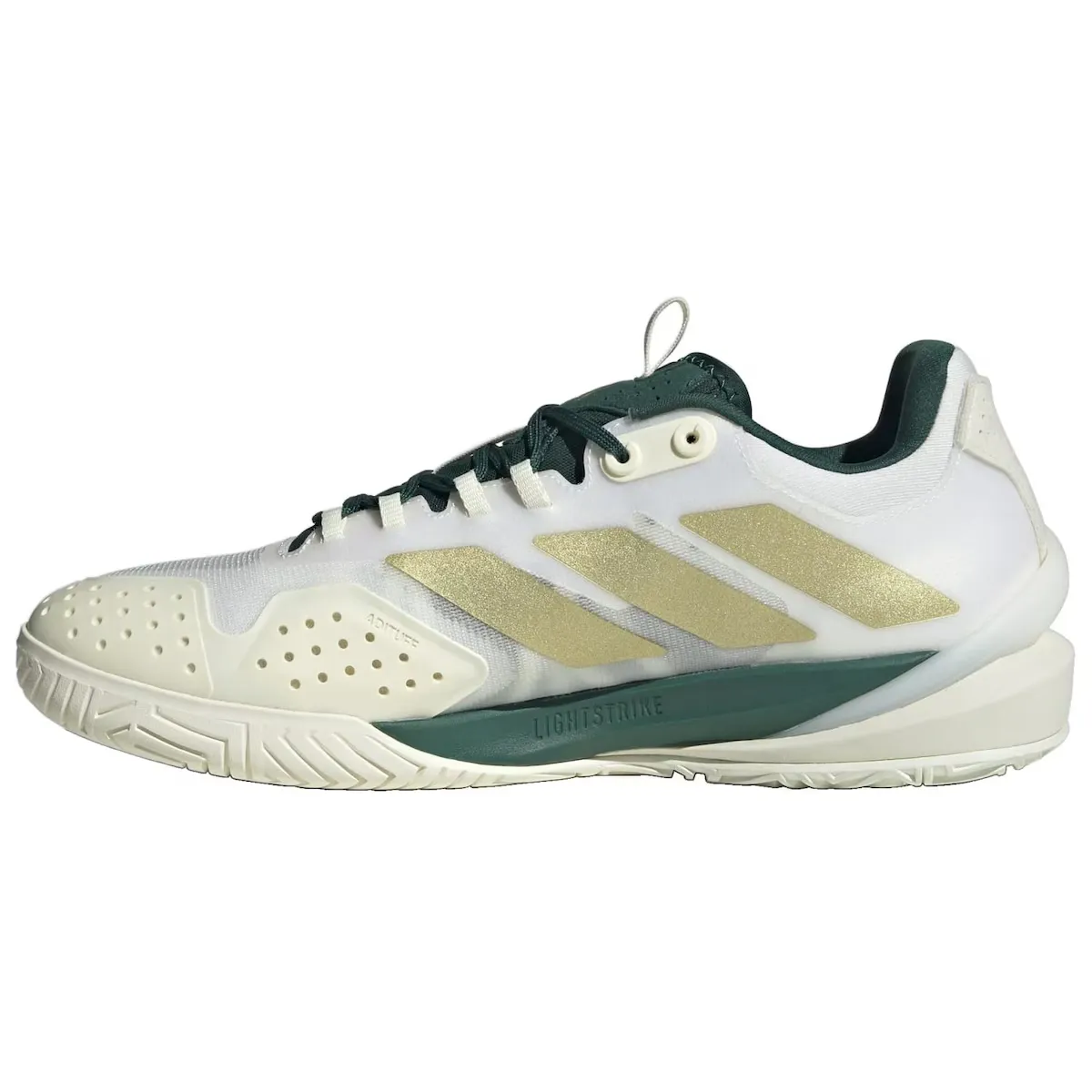 Adidas ADIZERO CYBERSONIC 2 Мужские теннисные кроссовки, белый/зеленый — фото 3