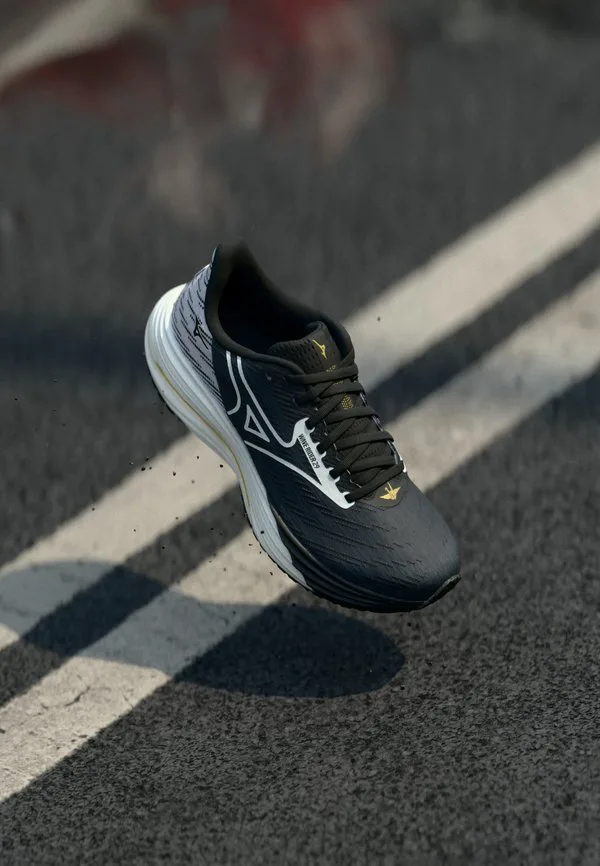 Кроссовки для бега по шоссе wave rider 29 Mizuno, Black/White/Gold-Coloured
