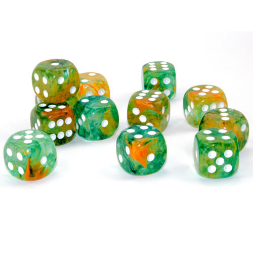 

Аксессуары Chessex Chessex 16mm d6 Set: Nebula Luminary - Spring w/White (12)