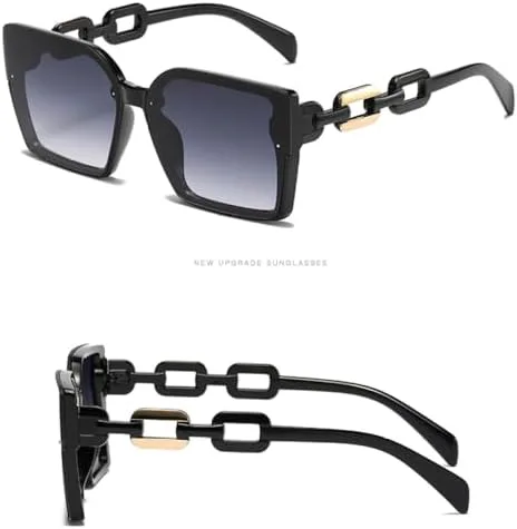 

Солнцезащитные очки большого прямоугольного размера 2027 года. Качественные солнцезащитные очки с индивидуальным дизайном для женщин. Популярные очки MTZJH, Black