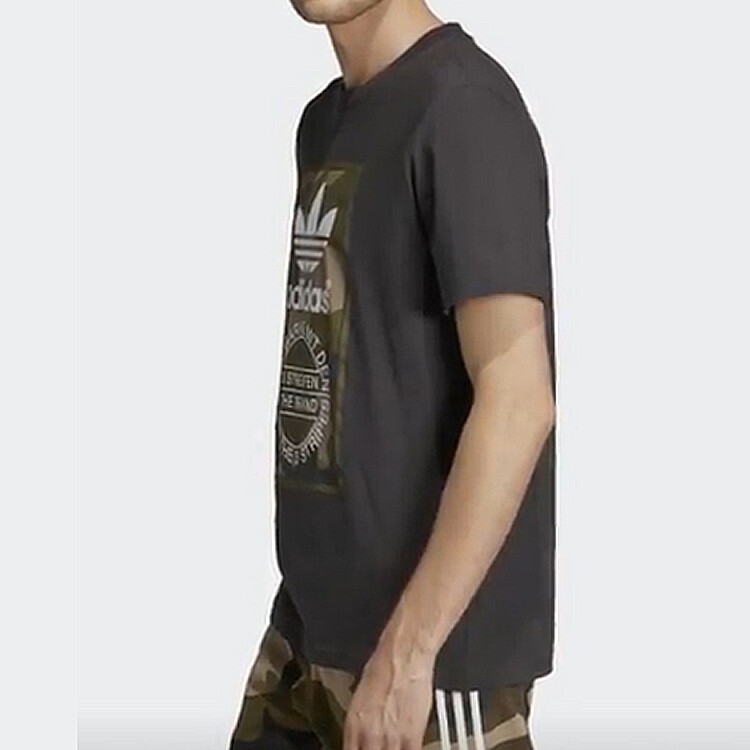 Футболка мужская графитово-черная Adidas, черный — фото 4