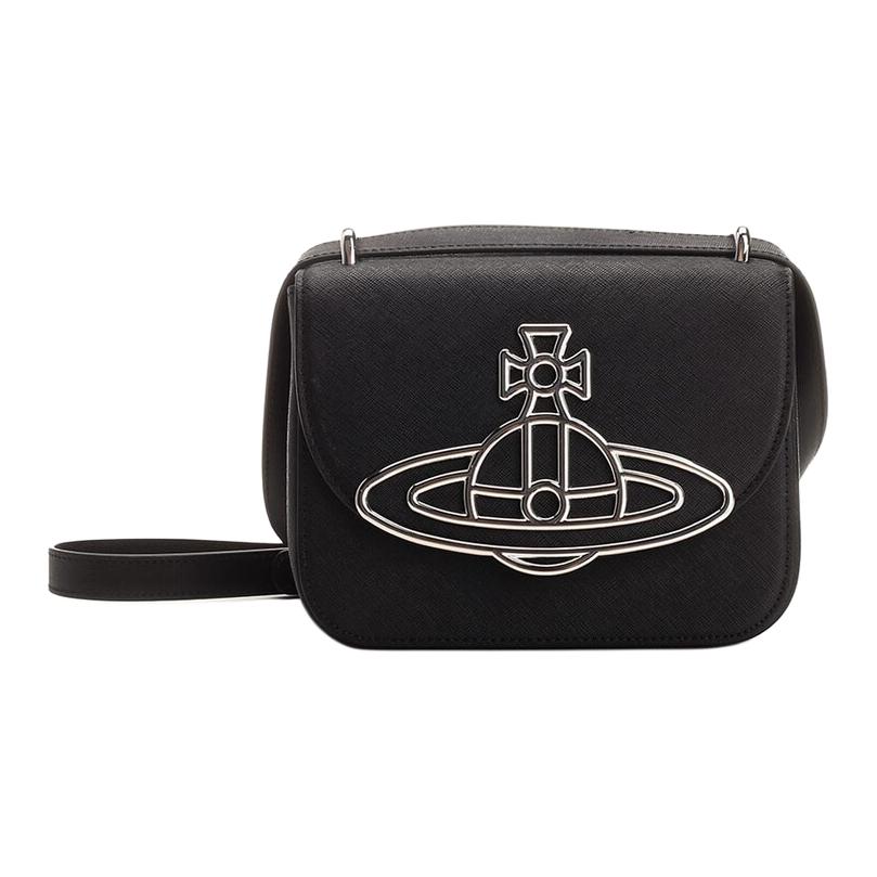 Vivienne Westwood Сумка через плечо Linda Calfskin, женская кроссбоди черная — фото 3