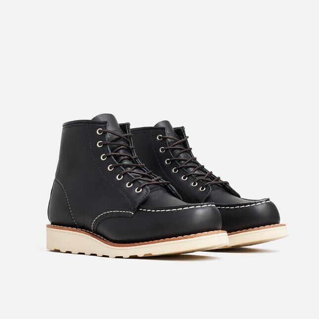Red Wing Classic 3373 женские ботинки 6 дюймов черные Boundary Leather с круглым носком на шнуровке Red Wing Shoes — фото 2