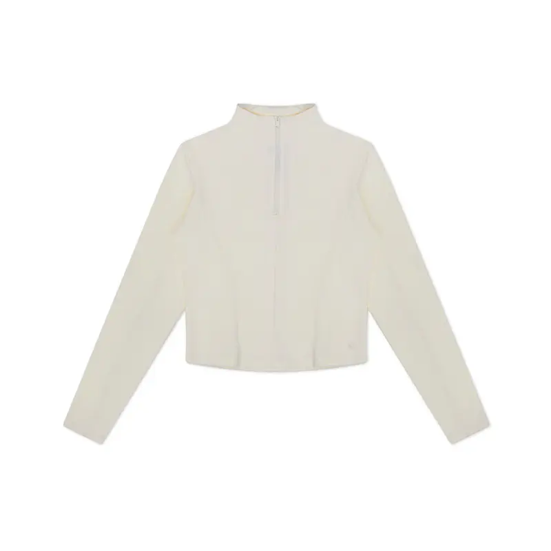 

Полузастегивающийся воротник-стойка топ с длинными рукавами Converse, бежевый