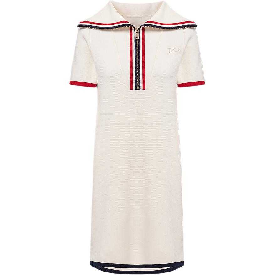 

Женское платье с коротким рукавом KARL LAGERFELD FW25 KARL LAGERFELD / Karl Lagerfeld Jeans, Ecru