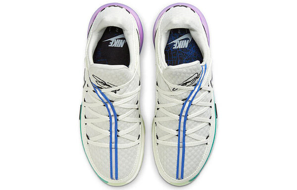 Кроссовки Nike LeBron 17 Low EP 'Glow In The Dark', цвет spruce aura/black/racer blue/sail — фото 4