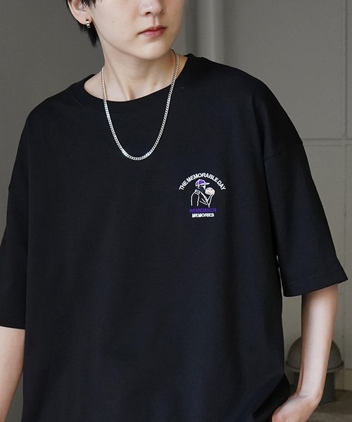 

Футболка свободного кроя с коротким рукавом и вышитым логотипом ILL'S, черный