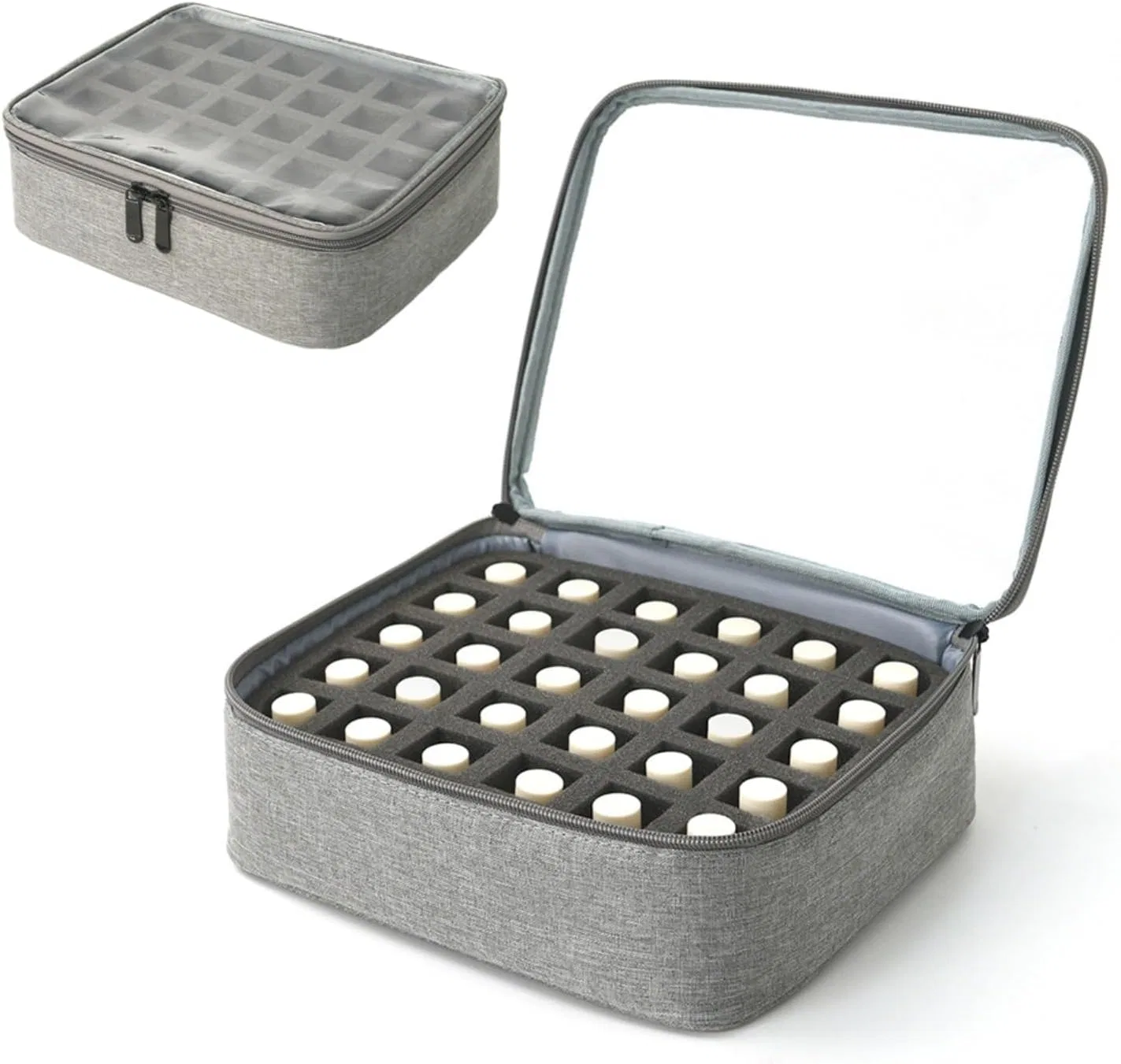 Портативная сумка для хранения лаков для ногтей на 30 флаконов Générique, Gray