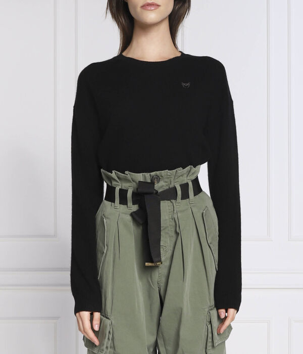 

Кашемировый свитер фрисби Regular fit Pinko, черный
