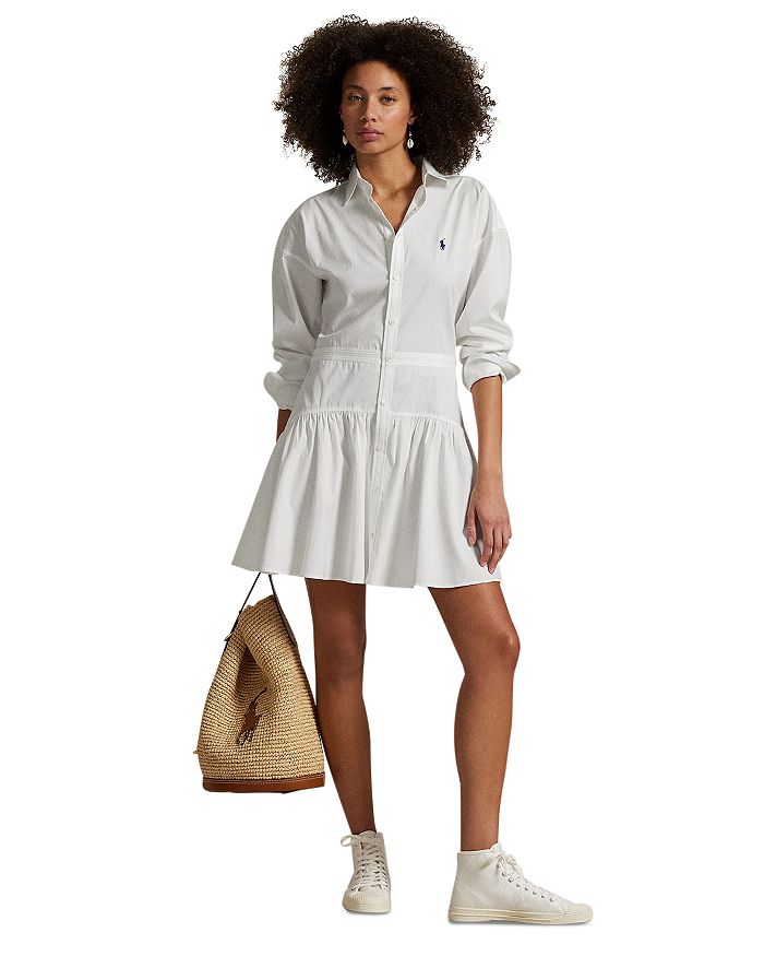 

Платье-рубашка Lauren Ralph Lauren с панелями из батиста Ralph Lauren, белый