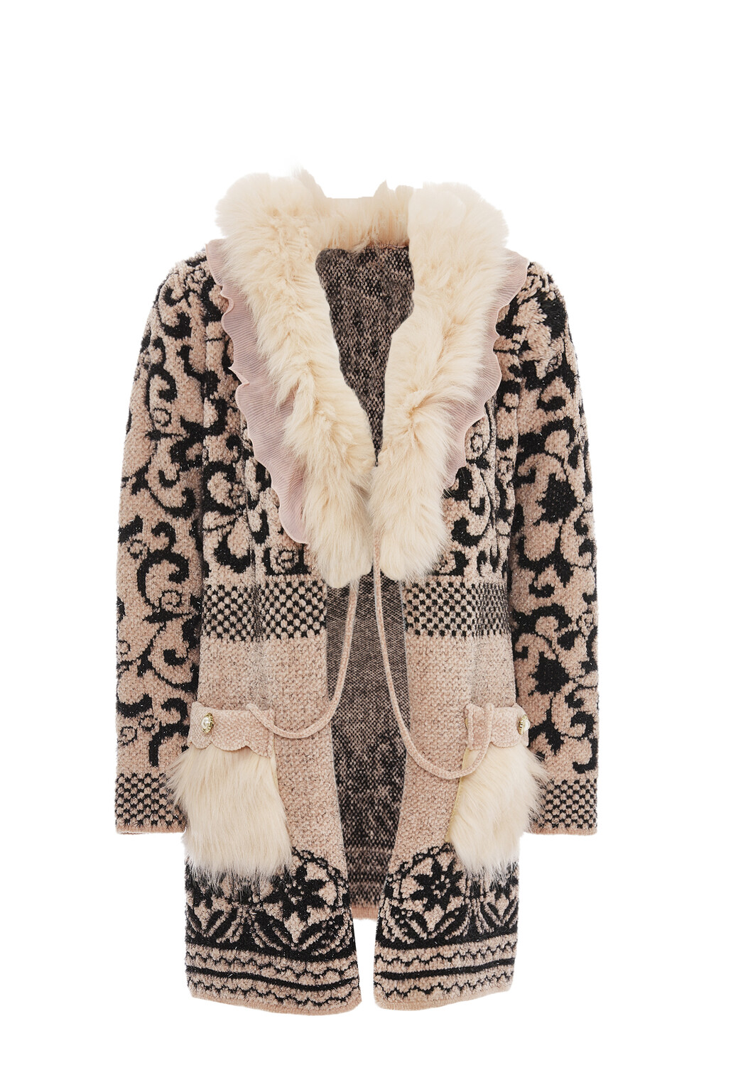 

Толстовка faina Strickjacke, розовый черный