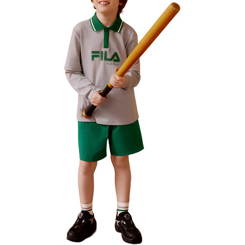 Футболка M heather gray для подростков FILA KIDS, серый — фото 4