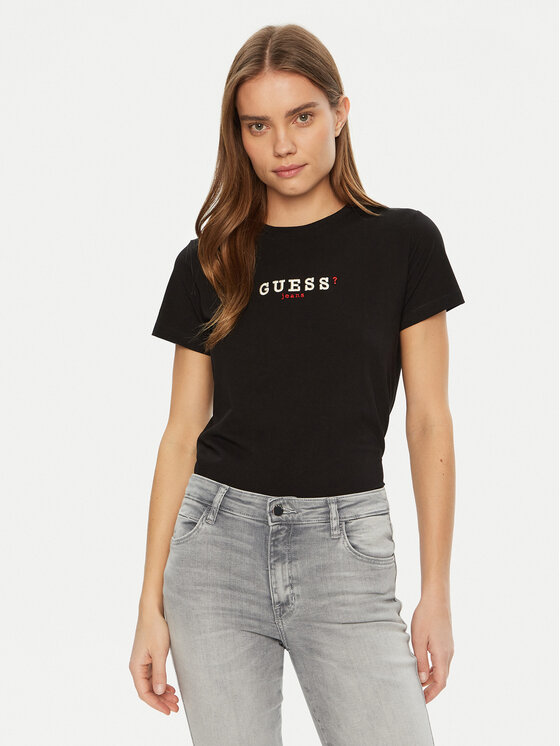 

Футболка обычного кроя W5RI54 J1314 Guess Jeans, черный