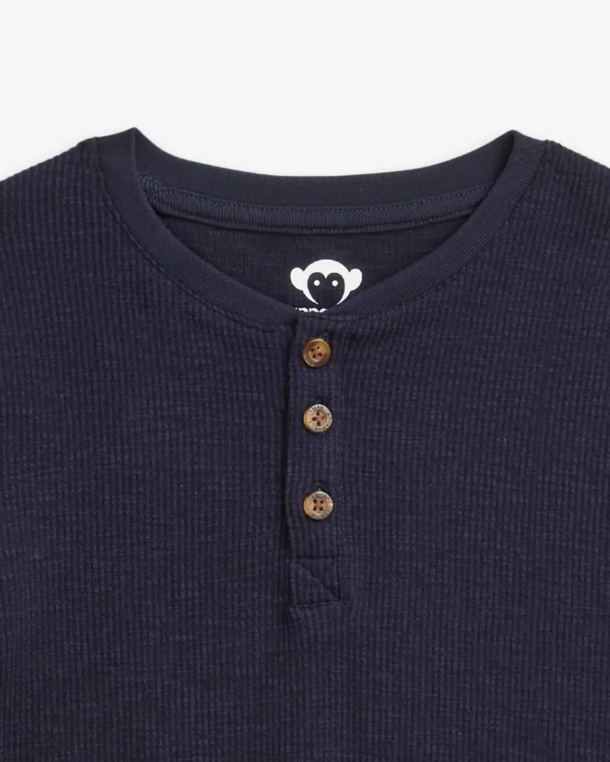 Appaman Детская термофутболка Craftsman Thermal Henley темно-синего цвета — фото 2