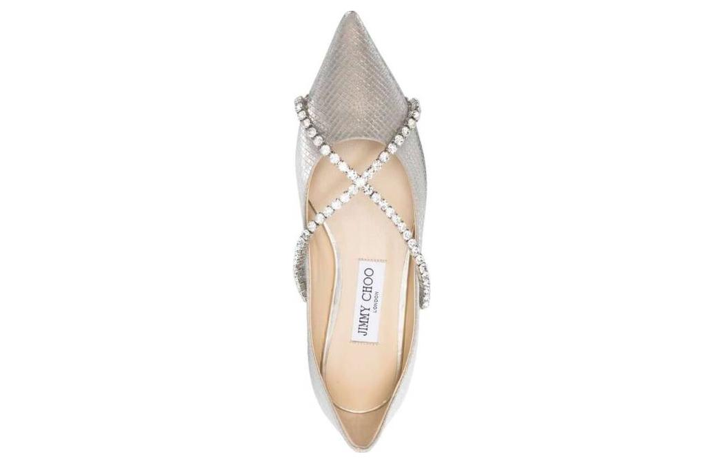 Женские повседневные туфли Jimmy Choo шампань серебро — фото 4